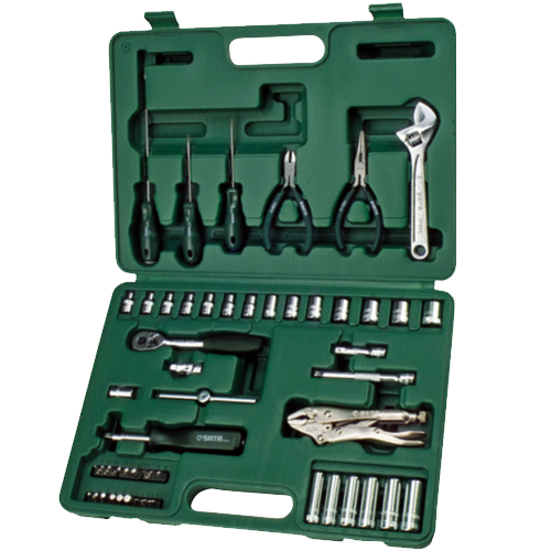 SATA 09505 Socket Hand Tools Set 52pc, 1/4", 4kg, Metric,